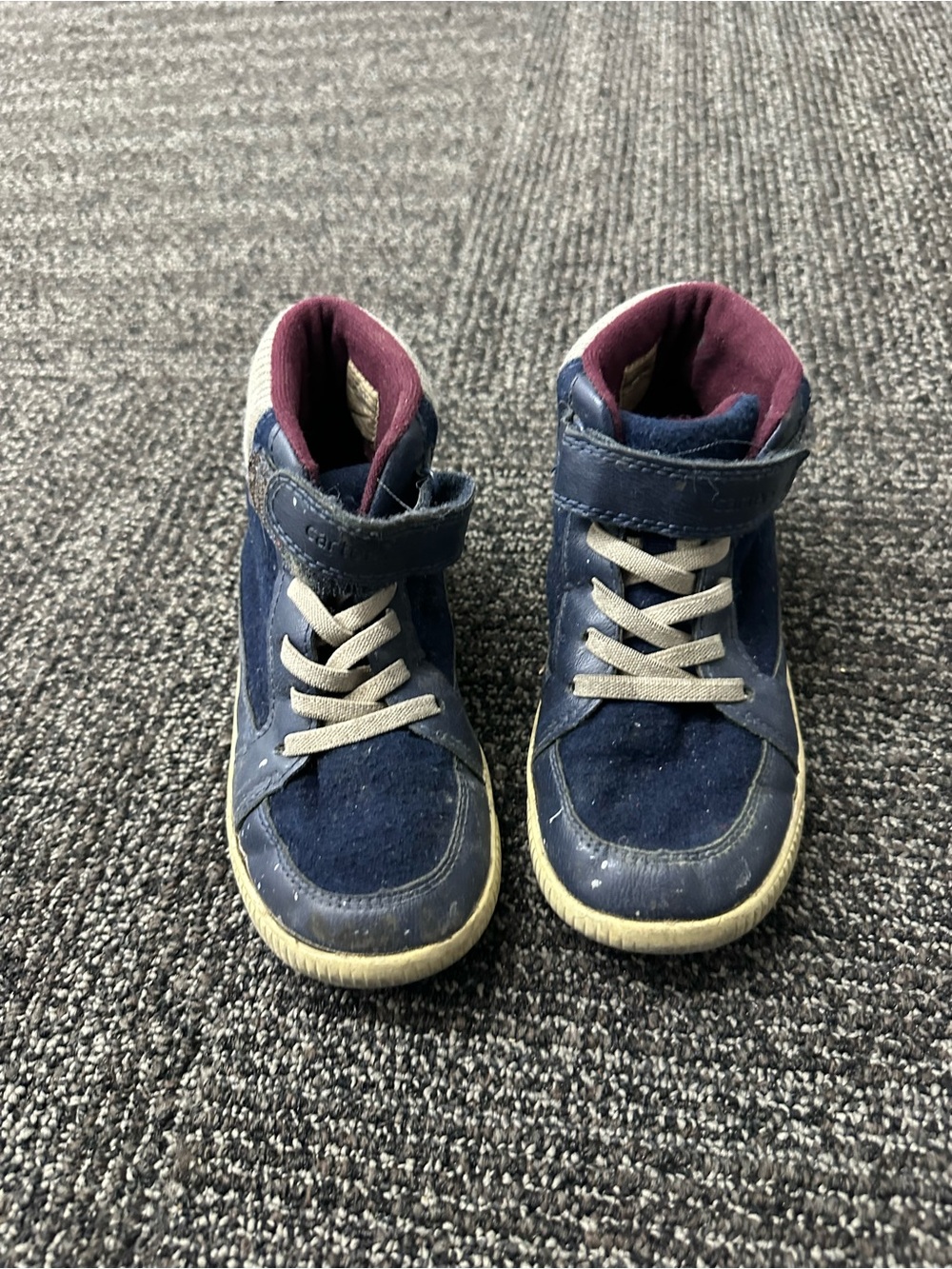 Carter's Blue/Purple/White Ankle Sneakers Hook & Loop Strap Unisex Baby 11M